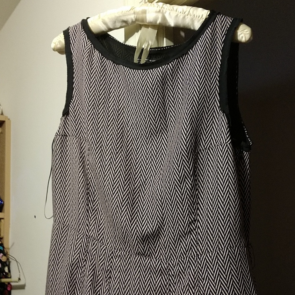 Black and White Midi Dress